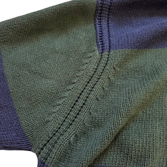 Nautica Sweater Men's Blue Green Medium Cottagecore Cabincore Cozy Preppy - Picture 6 of 9